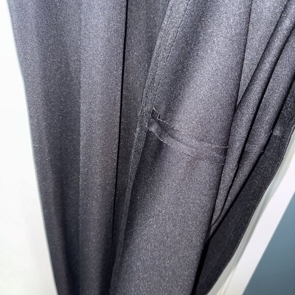 Vintage 60's 70's Mod Empire Waist  Silver Black Halter Knit Maxi Dress XS/S - Picture 13 of 16